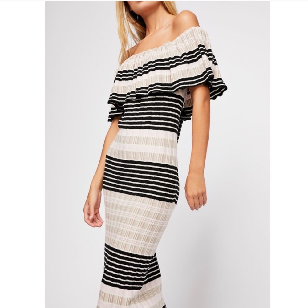 Free People Off Duty Knit Midi Dress, Size L, NWT✨
